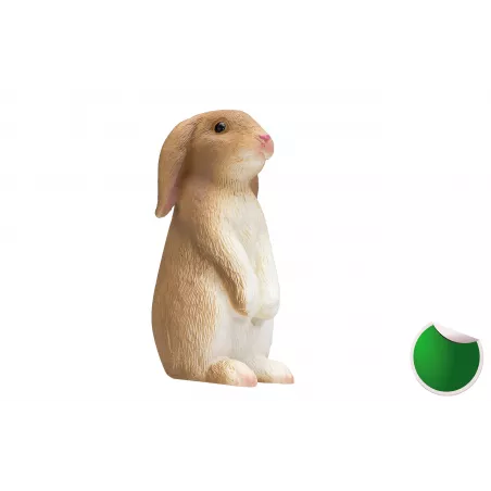 Figura decorativa realista de conejo sentado de la colección Mojo
