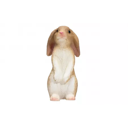 Figura decorativa realista de conejo sentado de la colección Mojo
