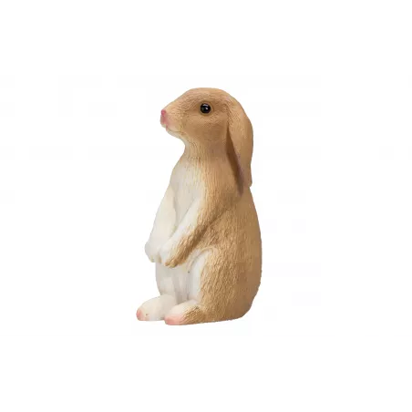 Figura decorativa realista de conejo sentado de la colección Mojo