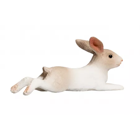 Figura realista de conejo acostado de Mojo para decoración y coleccionismo
