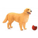 Figura decorativa detallada de perro Golden Retriever con acabado realista.