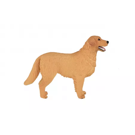 Figura decorativa detallada de perro Golden Retriever con acabado realista.