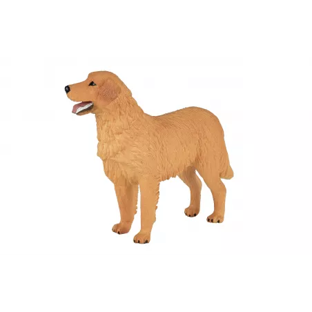 Figura decorativa detallada de perro Golden Retriever con acabado realista.