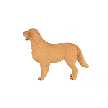 Figura decorativa detallada de perro Golden Retriever con acabado realista.