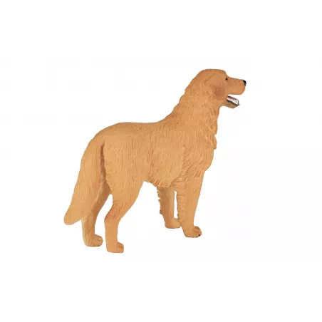 Figura decorativa detallada de perro Golden Retriever con acabado realista.