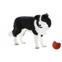 Figura de colección realista de perro Border Collie con acabados detallados.