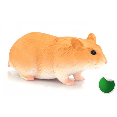 Figura realista de hámster Mojo pintada a mano, juguete de colección de 6x2x2 cm.