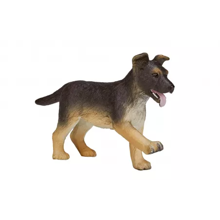 Figura realista de cachorro de pastor alemán pintada a mano para colección