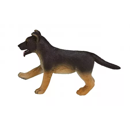 Figura realista de cachorro de pastor alemán pintada a mano para colección