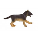 Figura realista de cachorro de pastor alemán pintada a mano para colección