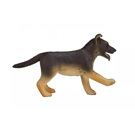 Figura realista de cachorro de pastor alemán pintada a mano para colección