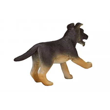 Figura realista de cachorro de pastor alemán pintada a mano para colección