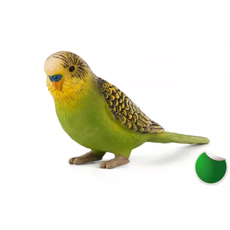 Periquito verde | Modelo 7x4x2 cm con patrón estriado