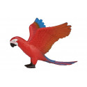Loro decorativo de estilo tropical y diseño realista para estantería o mesa.