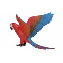 Loro decorativo de estilo tropical y diseño realista para estantería o mesa.