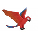 Loro decorativo de estilo tropical y diseño realista para estantería o mesa.