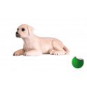 Figura realista de cachorro labrador de juguete para coleccionistas y niños.