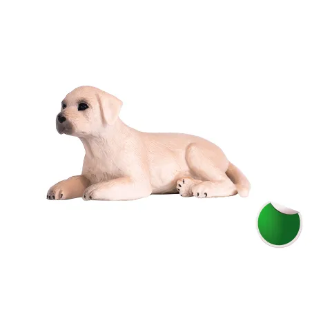 Figura realista de cachorro labrador de juguete para coleccionistas y niños.