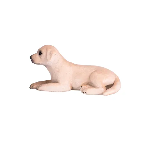 Figura realista de cachorro labrador de juguete para coleccionistas y niños.