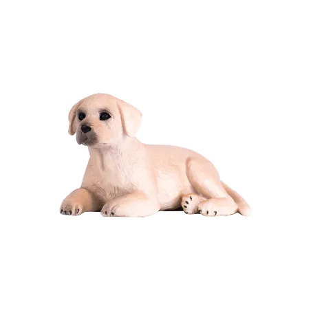 Figura realista de cachorro labrador de juguete para coleccionistas y niños.