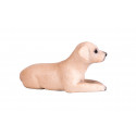 Figura realista de cachorro labrador de juguete para coleccionistas y niños.