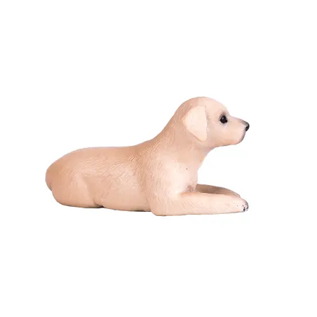 Figura realista de cachorro labrador de juguete para coleccionistas y niños.