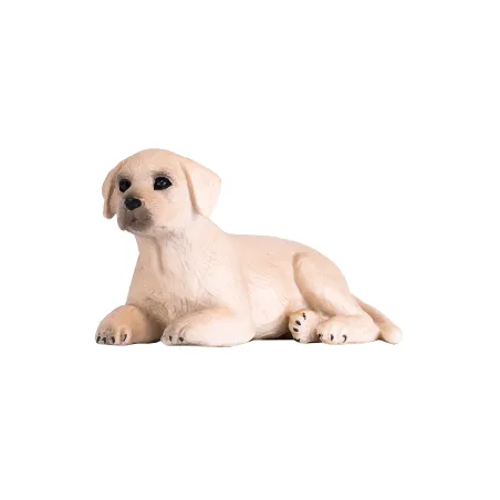 Figura realista de cachorro labrador de juguete para coleccionistas y niños.