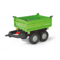 Remolque 2 ejes Verde para tractor a pedales