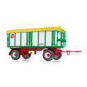 Remolque agrícola a escala 1:32 Kröger HKD 302 de Wiking fabricado en zinc con plataforma basculante.