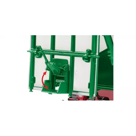 Remolque agrícola a escala 1:32 Kröger HKD 302 de Wiking fabricado en zinc con plataforma basculante.