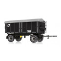 Remolque agrícola Kröger HKD 302 negro a escala 1:32 con chasis de zinc para coleccionistas.
