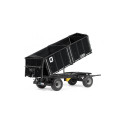 Remolque agrícola Kröger HKD 302 negro a escala 1:32 con chasis de zinc para coleccionistas.