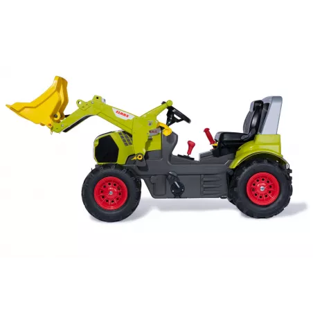 Tractor de pedales CLAAS Arion 660 con pala cargadora frontal y neumáticos de juguete para niños