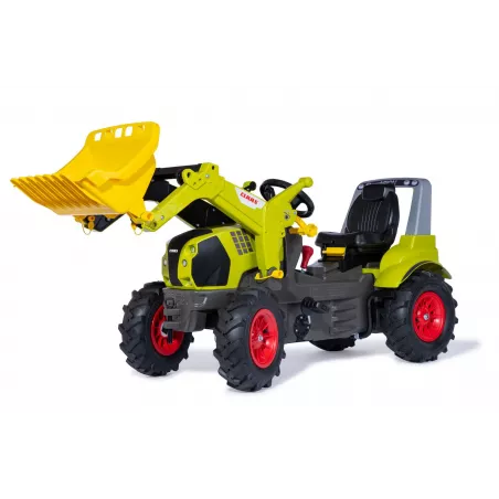 Tractor de pedales CLAAS Arion 660 con pala cargadora frontal y neumáticos de juguete para niños