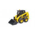 Cargadora compacta CAT de juguete a escala 1:16 con pala frontal móvil y neumáticos perfilados.