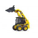 Cargadora compacta CAT de juguete a escala 1:16 con pala frontal móvil y neumáticos perfilados.