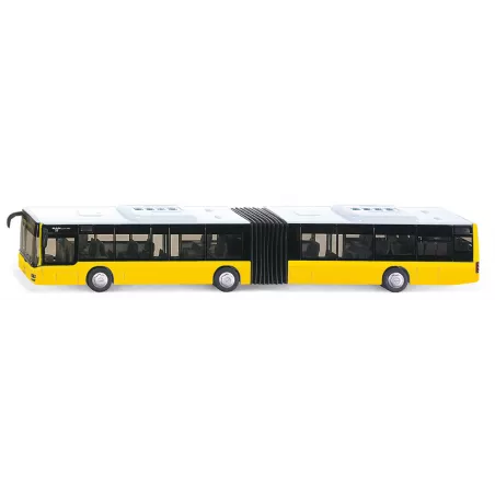 Autobús articulado a escala 1:50 réplica de metal y plástico MAN Lion's City para coleccionistas y maquetas.