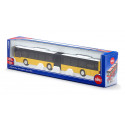 Autobús articulado a escala 1:50 réplica de metal y plástico MAN Lion's City para coleccionistas y maquetas.