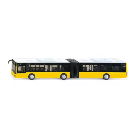 Autobús articulado a escala 1:50 réplica de metal y plástico MAN Lion's City para coleccionistas y maquetas.