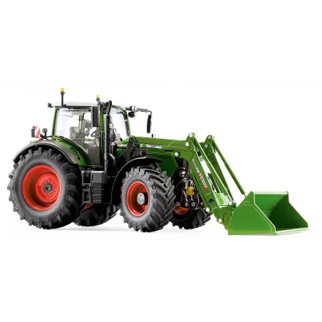Tractor Fendt 724 Vario a escala 1:32 con cargador frontal Cargo 6.100, réplica detallada de colección.