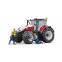 Tractor de juguete Steyr 6300 Terrus CVT de Bruder a escala 1:16 con capó y puertas practicables.