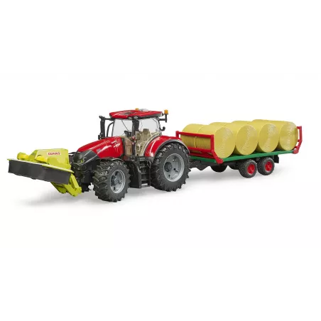 Tractor de juguete Case Optum 300 CVX de Bruder a escala 1:16 con puertas y capó practicables.