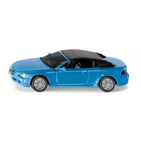 Coche de juguete BMW 645i en miniatura fabricado en metal y plástico con detalles realistas.