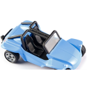 Buggy de juguete miniatura fabricado en metal y plástico resistente con enganche para acoplamiento.