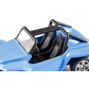 Buggy de juguete miniatura fabricado en metal y plástico resistente con enganche para acoplamiento.