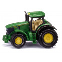 Tractor de juguete John Deere 6250R en miniatura de metal y plástico con acoplamiento.