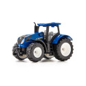 Tractor de juguete New Holland T7.315 a escala fabricado en metal y plástico resistente.
