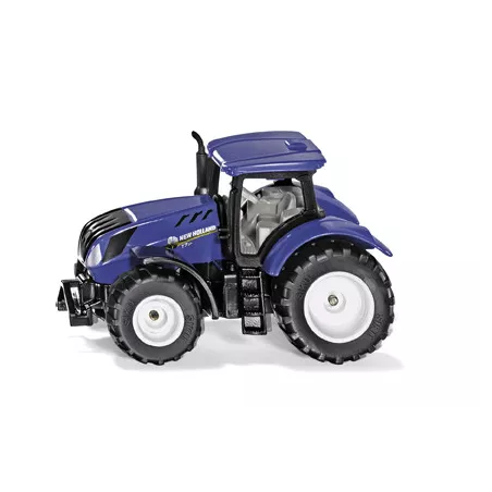 Tractor de juguete New Holland T7.315 a escala fabricado en metal y plástico resistente.