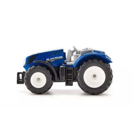 Tractor de juguete New Holland T7.315 a escala fabricado en metal y plástico resistente.