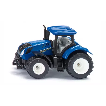 Tractor de juguete New Holland T7.315 a escala fabricado en metal y plástico resistente.